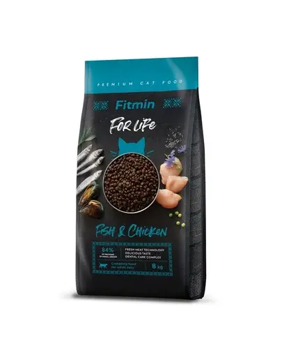 FITMIN Cat For Life Adult Fish and Chicken 8 kg hrana pisici adulte, peste si pui