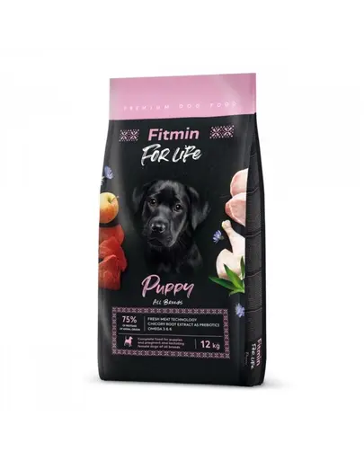 FITMIN Dog For Life Puppy hrana pentru catelusi 12 kg