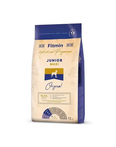 FITMIN Dog Maxi Junior 12 kg hrana ultra-premium catei si caini tineri de rase mare si uriase