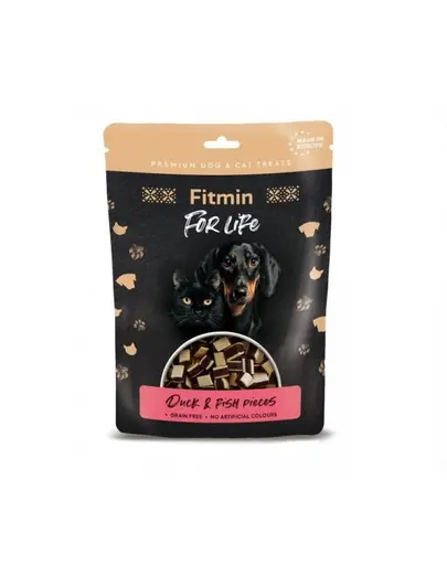 FITMIN For Life bucăți de rață și pește pentru câini și pisici 70 g