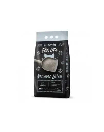 FITMIN For Life Natural Litter nisip bentonitic aglomerant pentru pisici 10L (8,2 kg)