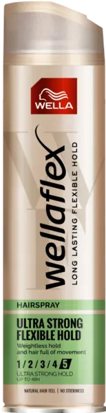 Fixativ cu grad de fixare 5 Ultra Strong Flexible Hold Wellaflex, 250ml, Wella