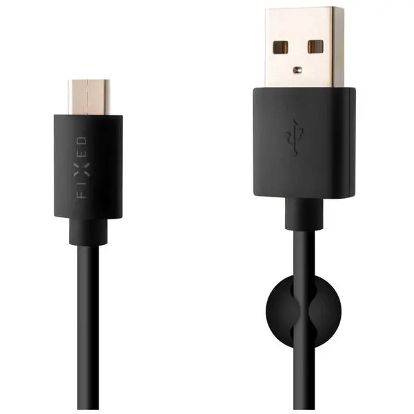 Fixed Cablu de date si de incarcare cu conectori USB / USB-C, FIXED, 20 W, 1 m, Negru