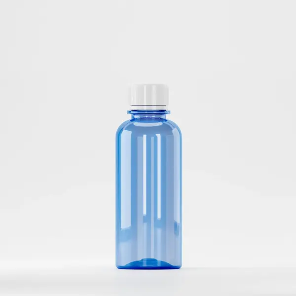 Flacon PET 200ml, Albastru – Filet 28mm – PCO 1810 (cu capac alb)