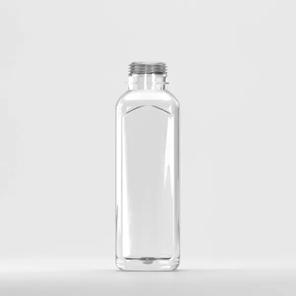 Flacon Pet 500ml Patrat,Transparent-filet 38mm(fara capac)