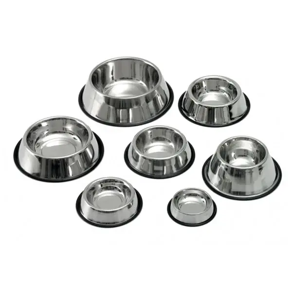 FLAMINGO Castron pentru pisici, antiderapant, din oţel inoxidabil, 190ml, 11cm