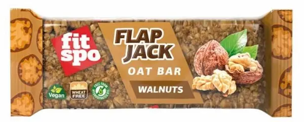 Flapjack, nuci, 80 g, FitSpo