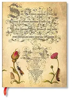 Flemish Rose, Ultra Lined Journal. Hardcover, 120 gsm, ribbon marker, memento pouch, elastic closure, book edge printing/***