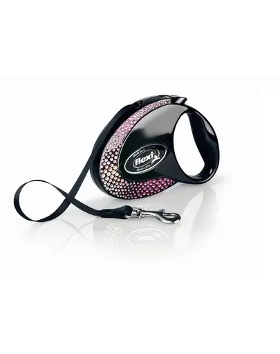 FLEXI Glam Composition M Lesa pentru caini cu banda 5m negru