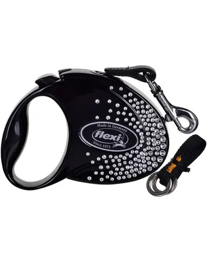 FLEXI Glam Splash Crystal S Lesa banda 3m negru decorat cu cristale Swarovski