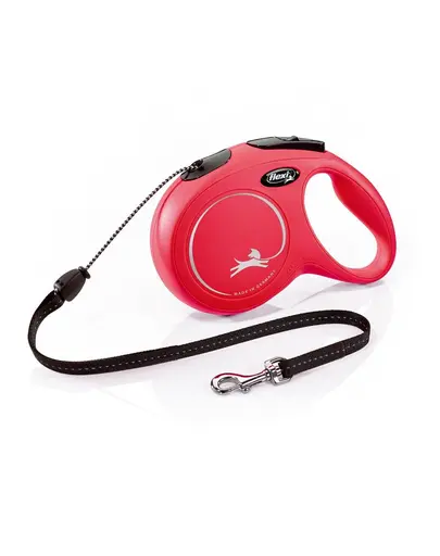 FLEXI New Classic lesa automata cu sir pentru caini, rosu, marimea M, 8 m