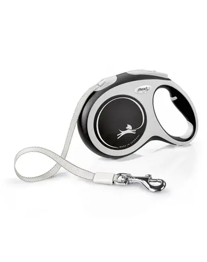 FLEXI New Comfort lesa automata cu banda pentru caini, negru, marimea L, 5 m
