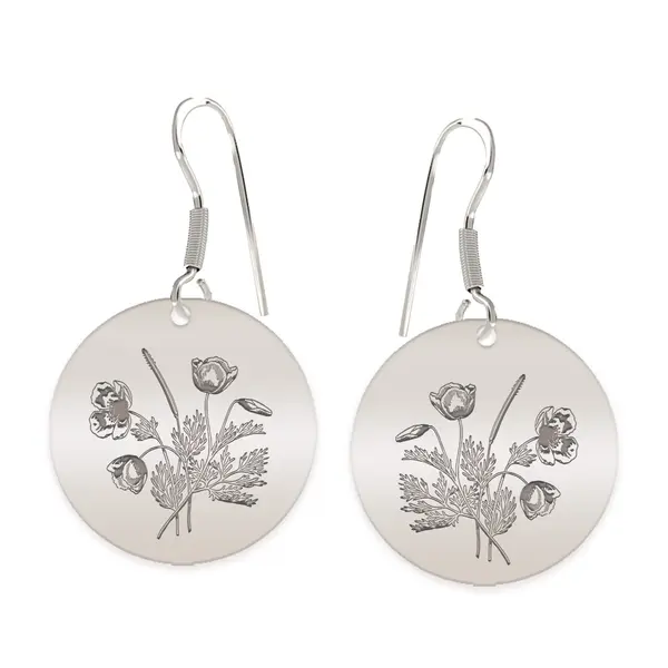 Flora - Cercei personalizati buchet flori banut cu tortita deschisa din argint 925