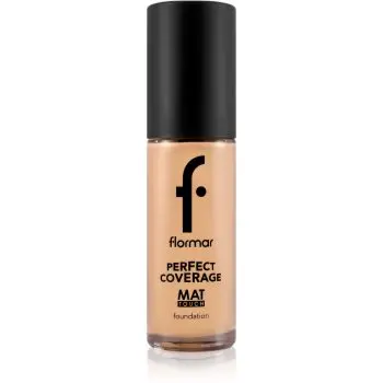 flormar Perfect Coverage Mat Touch Foundation machiaj cu efect matifiant pentru piele mixta spre grasa