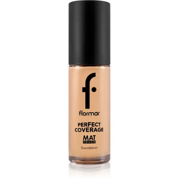 flormar Perfect Coverage Mat Touch Foundation machiaj cu efect matifiant pentru piele mixta spre grasa culoare 303 Classic Beige 30 ml