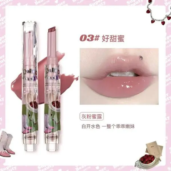FLORTTE – Heart Shape Hydrating Lip Gloss, 1.5 g - #03 So Sweet