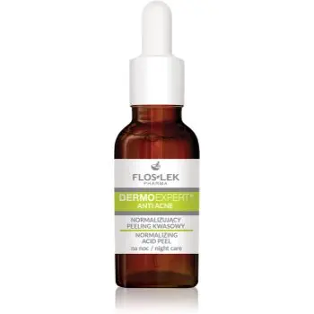 FlosLek Pharma DermoExpert Anti Acne serum cu textură de peeling pentru noapte pentru normalizarea tenului