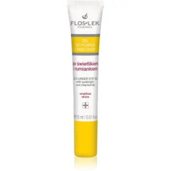 FlosLek Pharma Eye Care Gel pentru jurul ochilor cu un luminator și mușețel