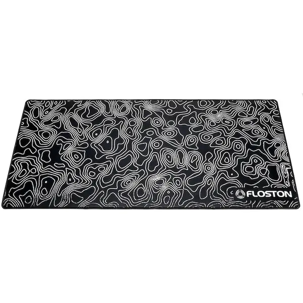 floston Mouse Pad Floston TOPOGRAPHIC, 90 x 40 cm, baza cauciucata, suprafata textila, margini cusute, Negru