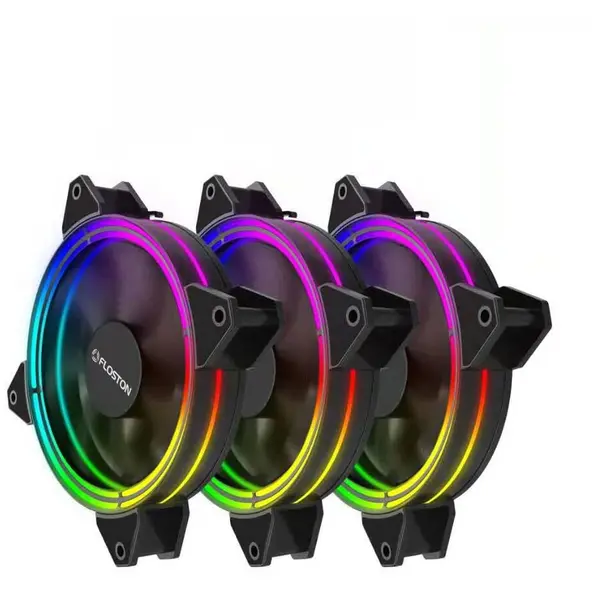 floston Ventilator Floston HALO RGB Rainbow LED 120mm Three Fan Pack