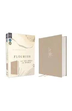 Flourish: The NIV Bible for Women, Cloth Over Board, Cream, Comfort Print - Livingstone Corporation