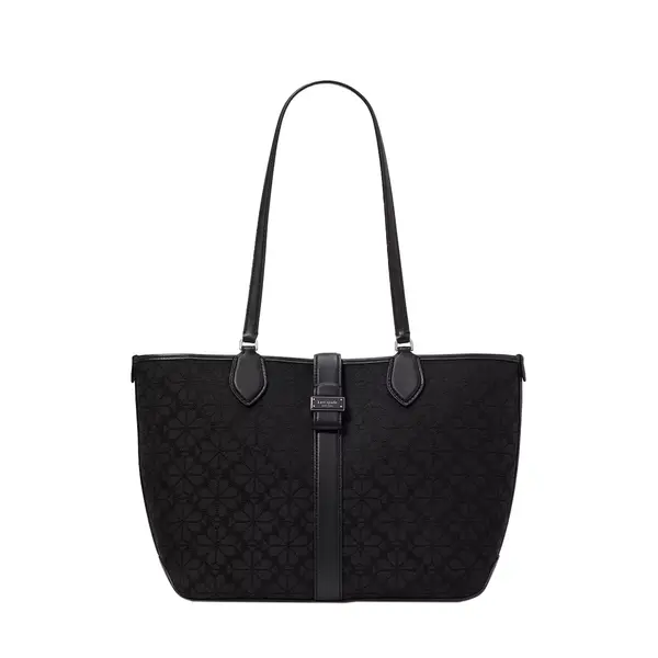 Flower jacquard medium black multi