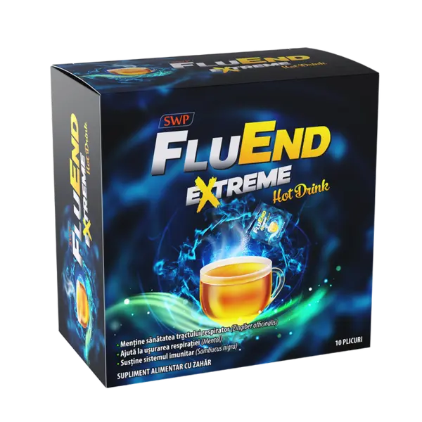 FluEnd Extreme Hot Drink, Sun Wave Pharma | 10 plicuri