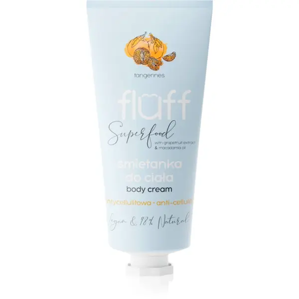 Fluff Superfood Tangerines crema de corp anticelulita Grapefruit Extract & Macadamia Oil 150 ml