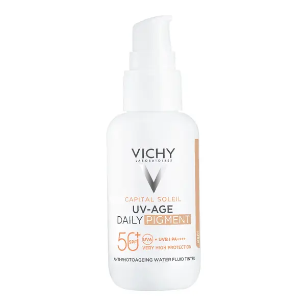 Fluid Colorat apos anti-fotoîmbătrânire SPF50+ Capital Soleil UV-AGE DAILY, 40 ml, Vichy