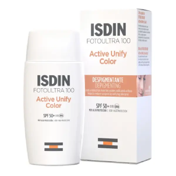 Fluid colorat cu protectie solara SPF 50, Fotoultra Active Unify Color 100+ Fusion, 50 ml, Isdin