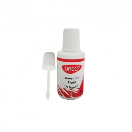 Fluid corector, pe baza de solvent, cu burete, 20ml, Daco