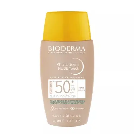 Fluid Nude Touch Mineral Auriu SPF50+ Photoderm, 40 ml, Bioderma
