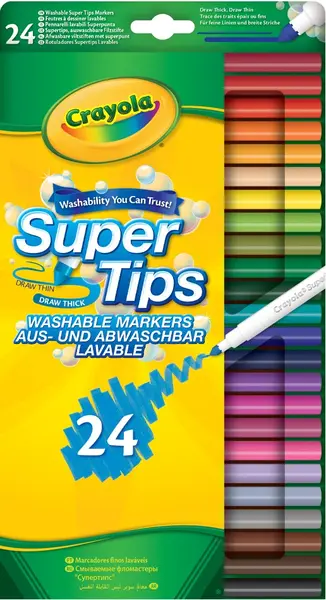 FluMASTERI Crayola Super Tips - 24 culori