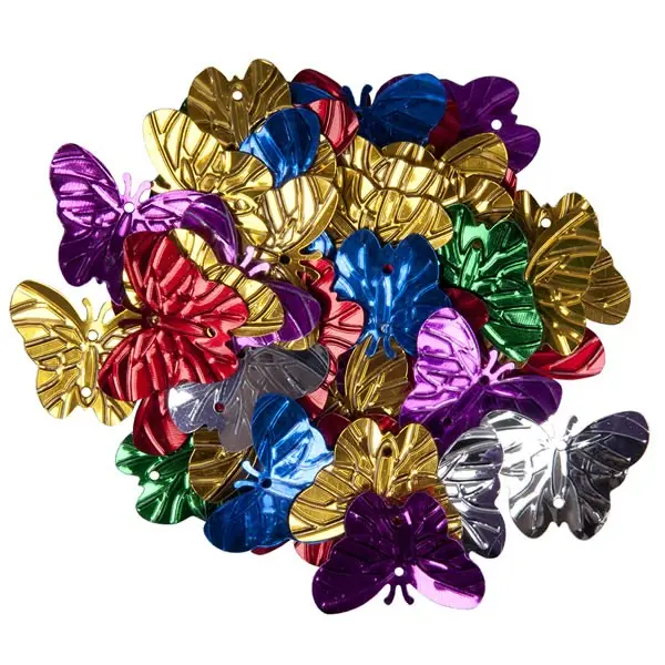 Fluturi metalici pentru activitati crafts,Multicolor,6mm,10-14g set