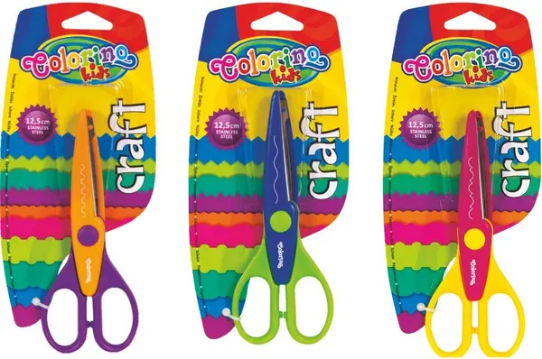 Foarfeca Colorino Kids - 12.5 cm, sortiment