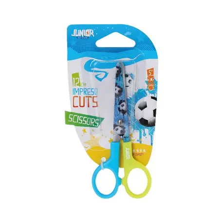 Foarfeca cu maner ergonomic 12 cm Fotbal Junior,+5 ani