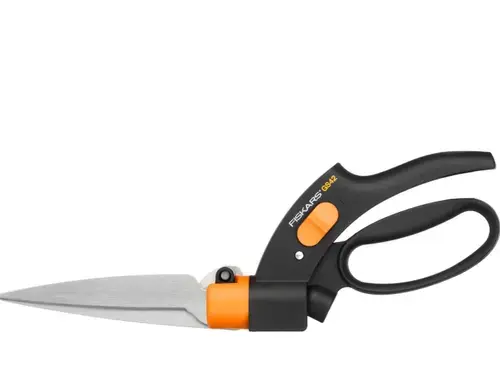 Foarfeca cu servo-mecanism pentru gazon Fiskars GS42, 344 mm, 310 g (Negru/Portocaliu)