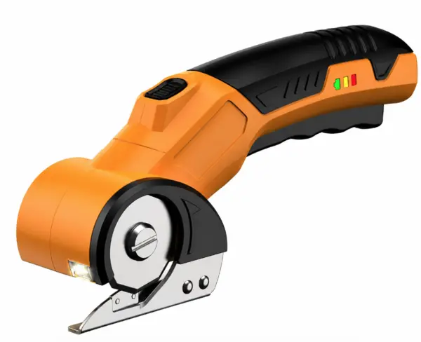 Foarfeca electrica fara fir pentru taiere materiale cu lama circulara si LED