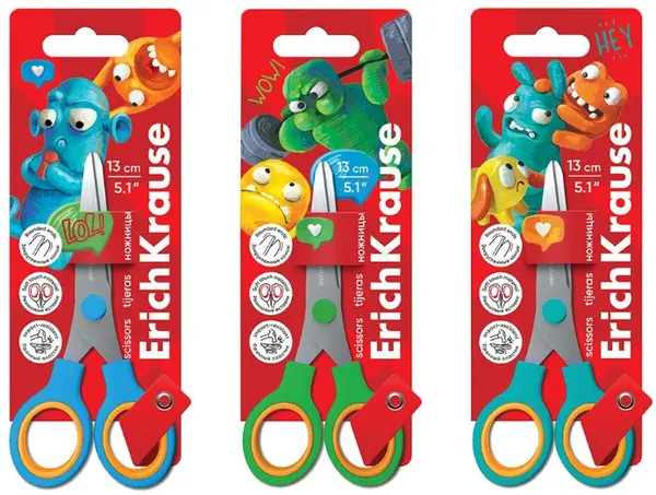Foarfecă Erich Krause Junior Decor - Softy Jolly Friends, 13 cm