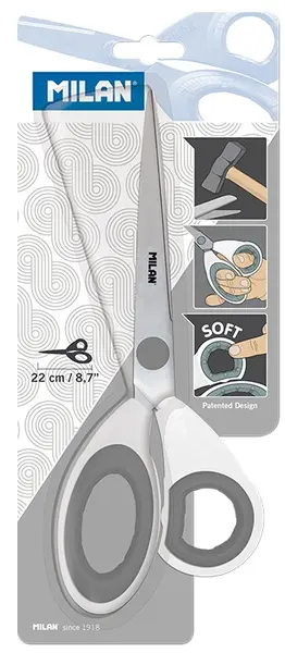 Foarfeca Milan - Soft, 22 cm, alb
