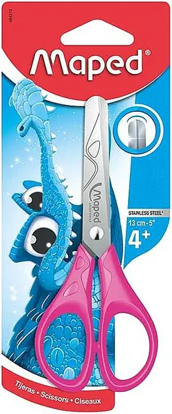 Foarfecă pentru mâna stângă Maped Essentials Pulse - 13 cm, roz