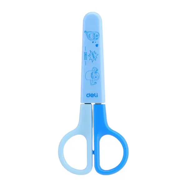 Foarfeca scolara 12 cm cu protectie plastic Deli Foarfeca scolara 12 cm cu protectie plastic Deli