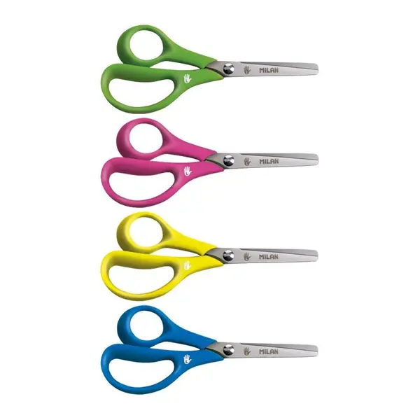 Foarfeca scolara 14cm, pentru stangaci, maner ergonomic, Milan