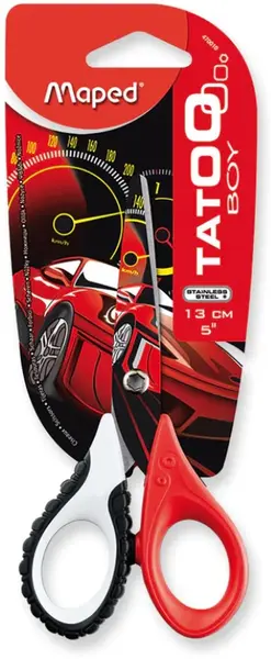 Foarfece Maped - Tatoo Inovation, 13 cm, roșii