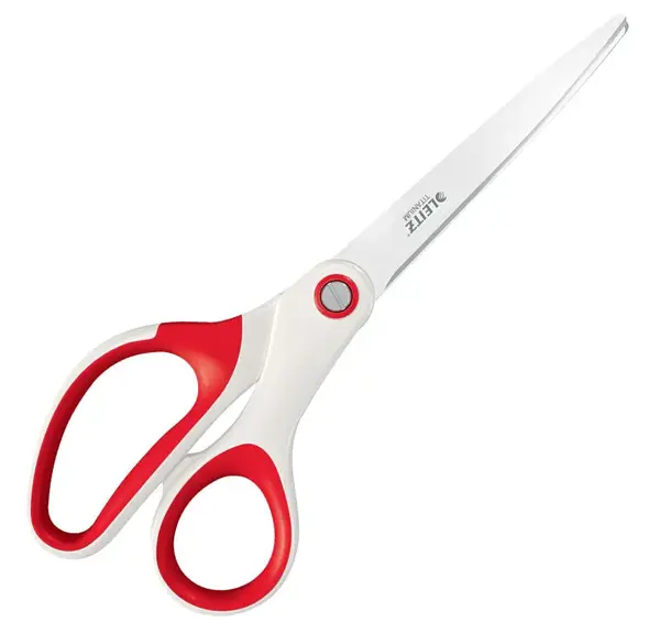 Foarfece pentru birou Leitz WOW Titanium, 205 mm, rosu Foarfece pentru birou Leitz WOW Titanium, 205 mm, rosu