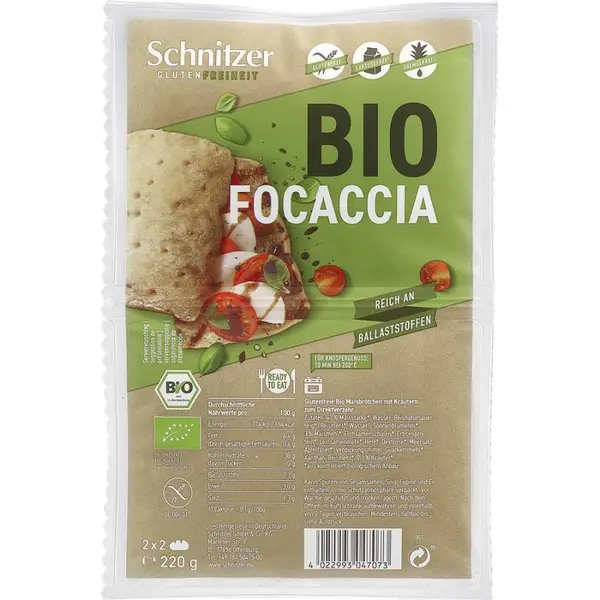 Focaccia fara gluten, eco - 220 g