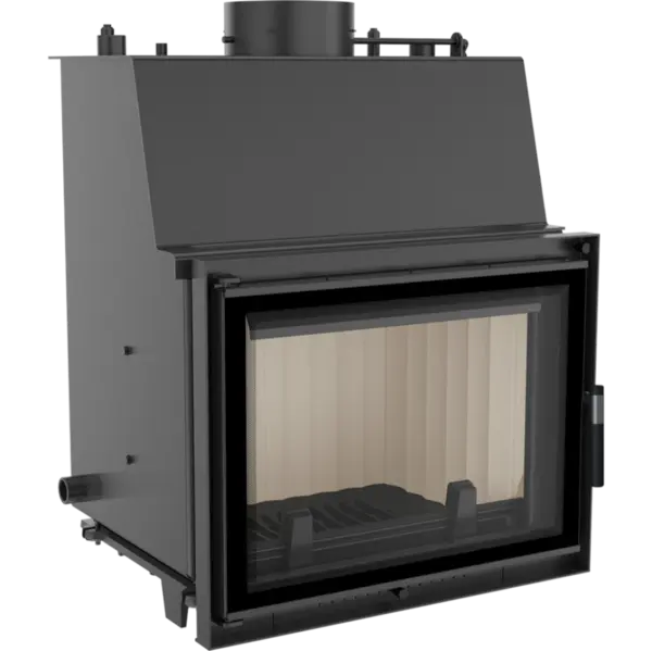 Focar termosemineu pe lemne tip centrala cu incalzire calorifere Z150 12kw negru