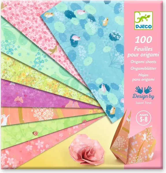 Foi pentru origami Djeco - Haru, 100 bucăți