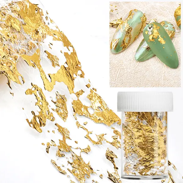 Foiță Decor Unghii Gold Q003 | Efect Metalic Luxury