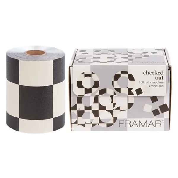 Folie aluminiu Framar Checked Out rola 487m x12.7cm